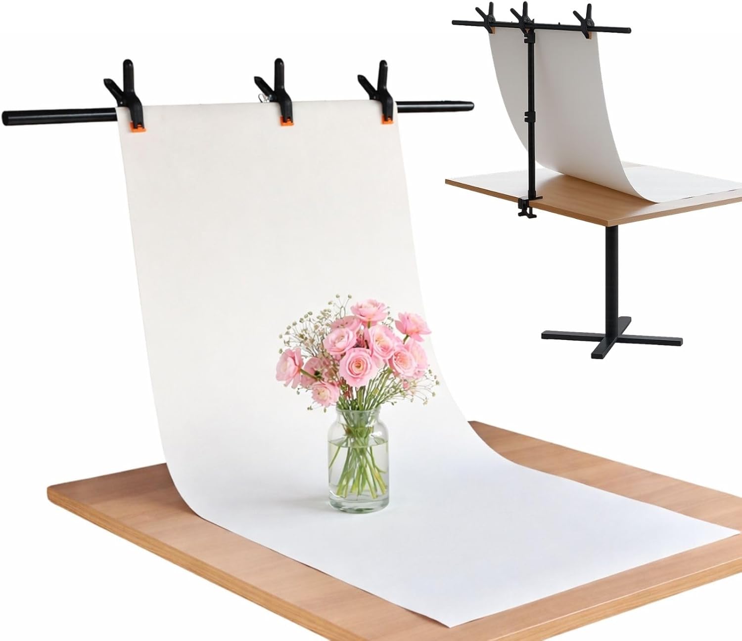 商品撮影用 背景スタンド ＆ PVC背景シート セット 5361